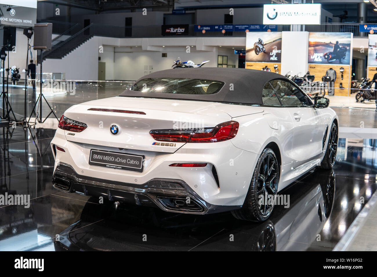 Poznan, Poland, March 2019: BMW The 8 Series xDrive Cabrio 850i, Poznan  International Motor Show, G14 cabriolet car manufactured and marketed by BMW  Stock Photo - Alamy