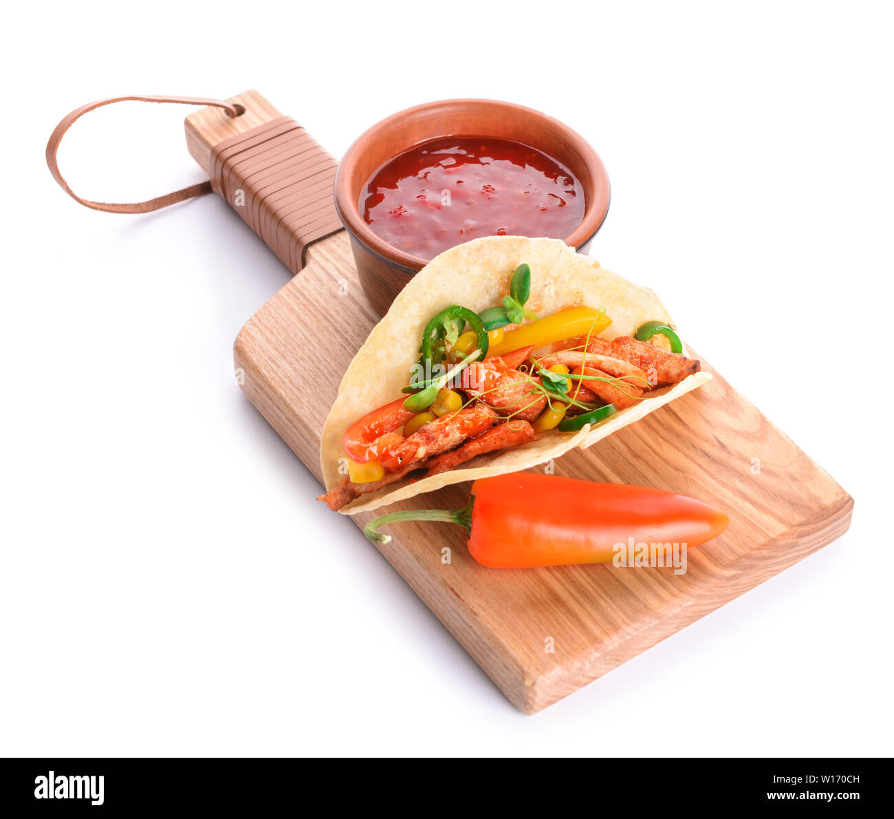 Board tasty fresh tacos Cut Out Stock Images Pictures Alamy
