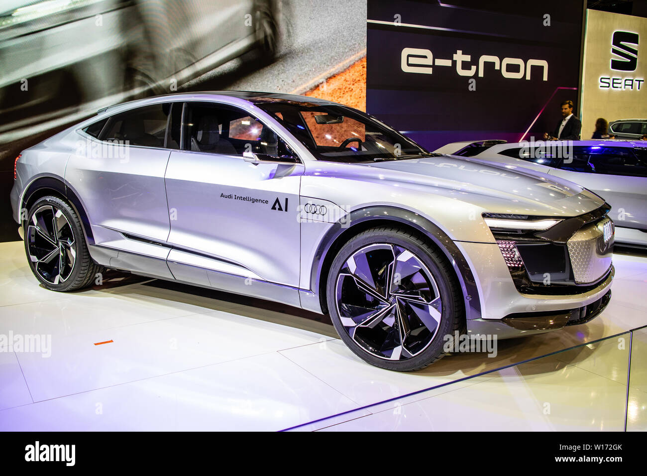 Poznan Poland March 19 Audi Elaine Electric Concept Prototype Car Highly Automated Poznan International Motor Show Developed By Audi Ag Stock Photo Alamy