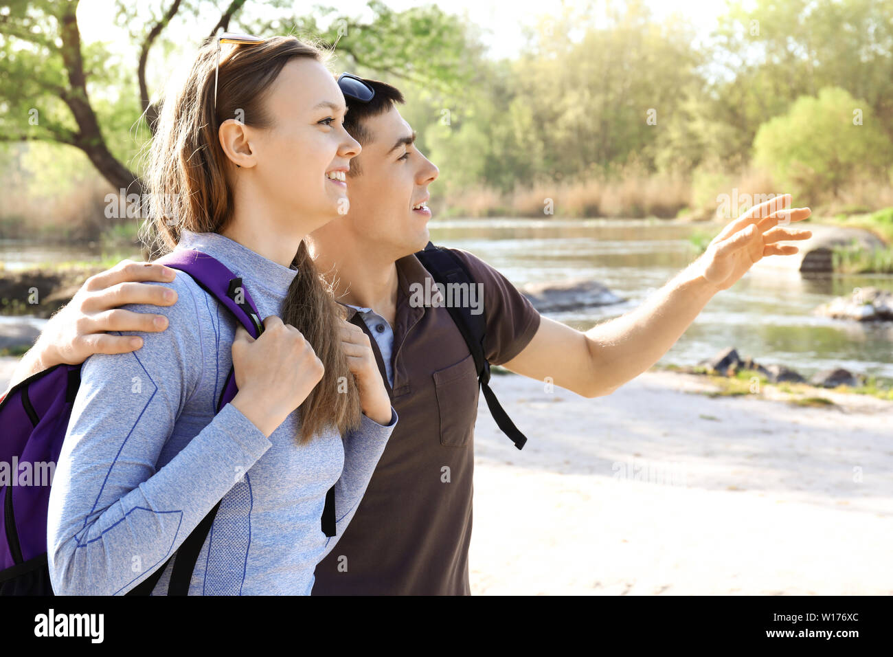 Romantic couple tourists near hi-res stock photography and images - Alamy