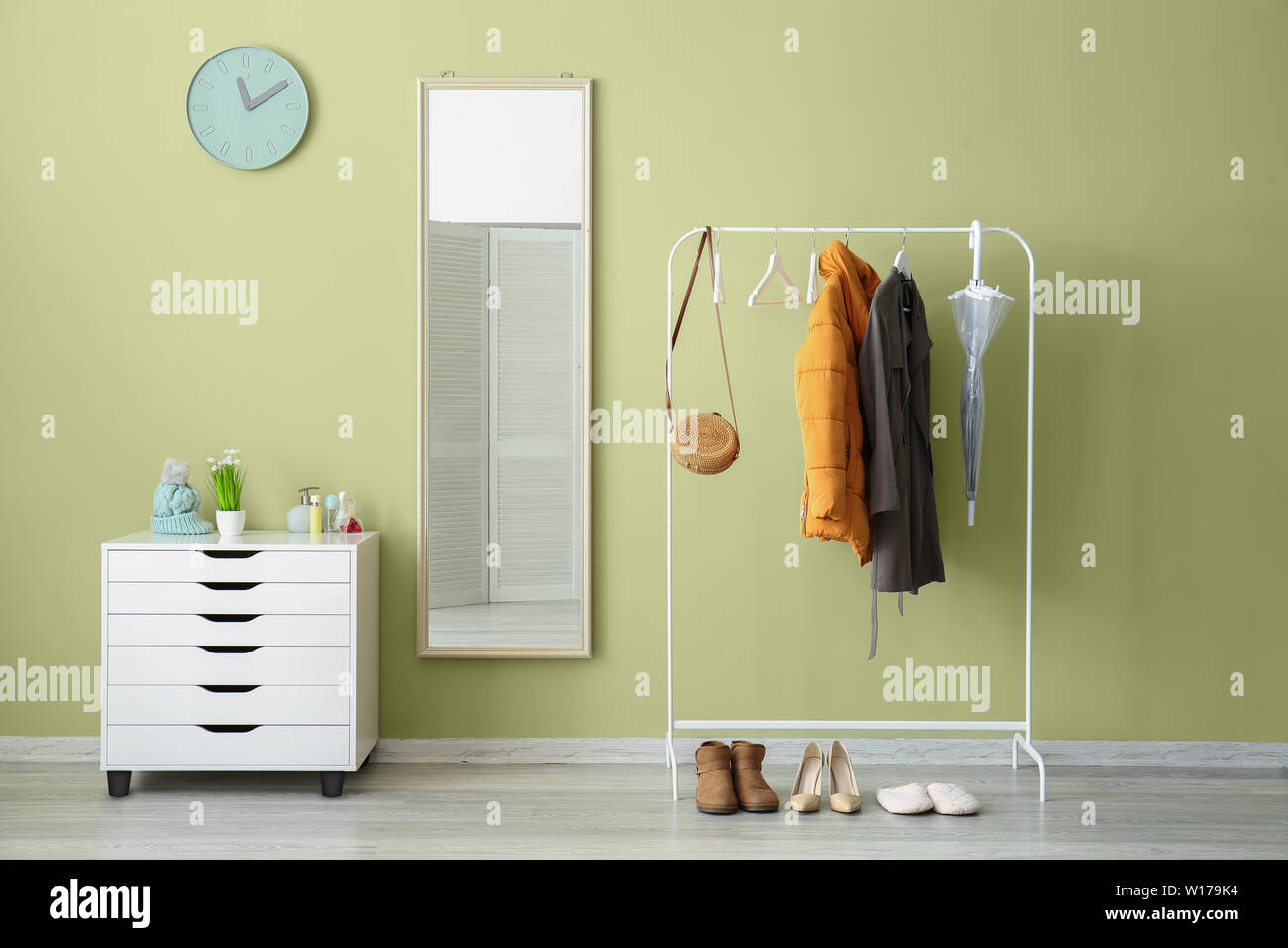 Stylish interior of modern hall Stock Photo - Alamy