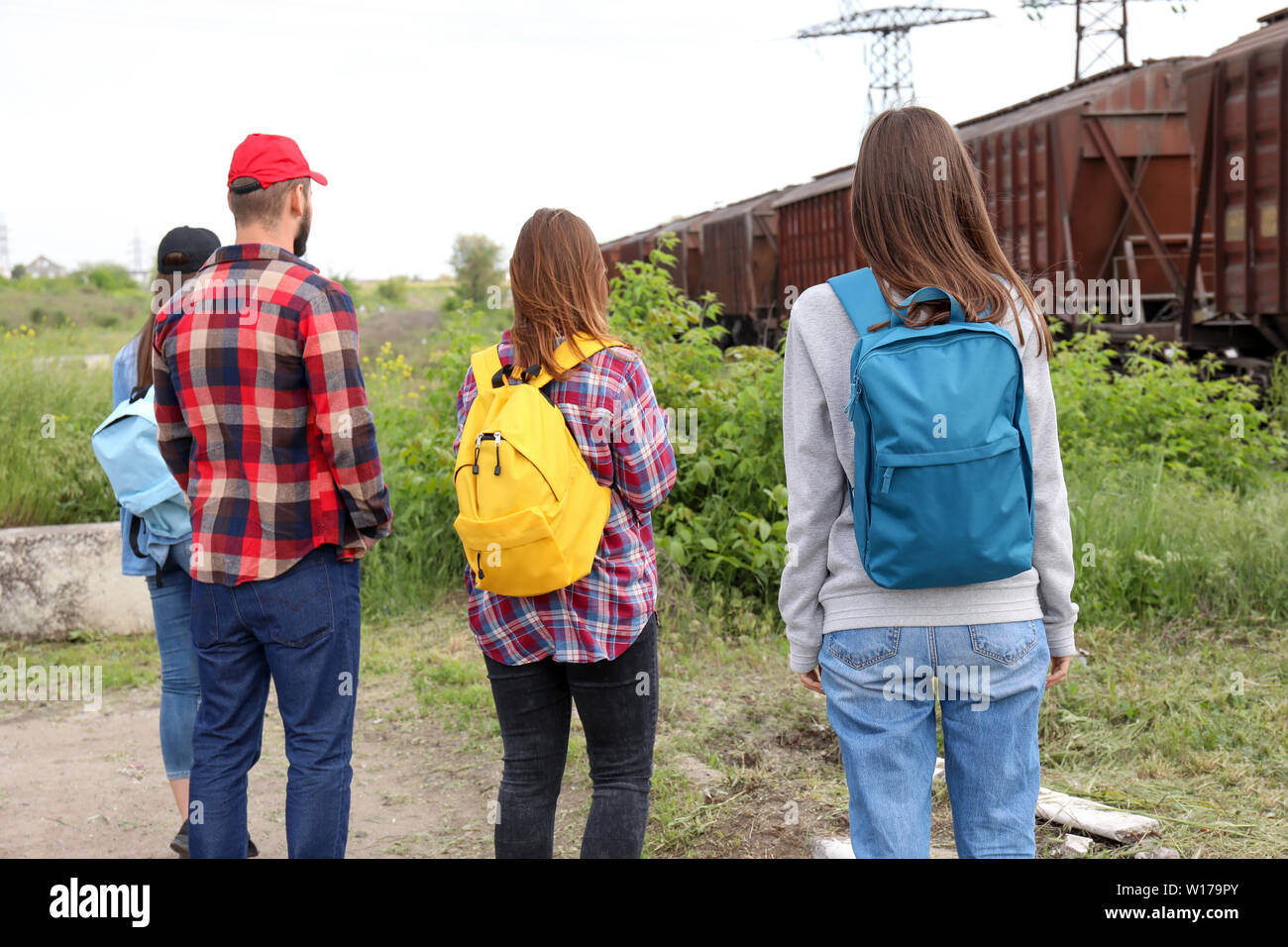 Group Escaping Escaping group hi-res stock photography and images - Alamy