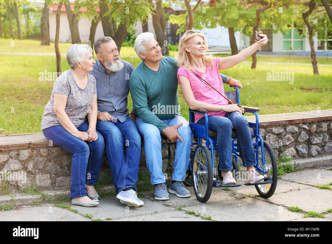 Happy patient taking selfie hi-res stock photography and images - Alamy