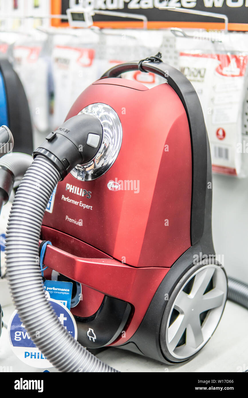 Lodz, Poland, July 2018 inside Saturn electronic store, Philips Performer  Expert Premium vacuum cleaner, high performance on all floors, antiallergic  Stock Photo - Alamy