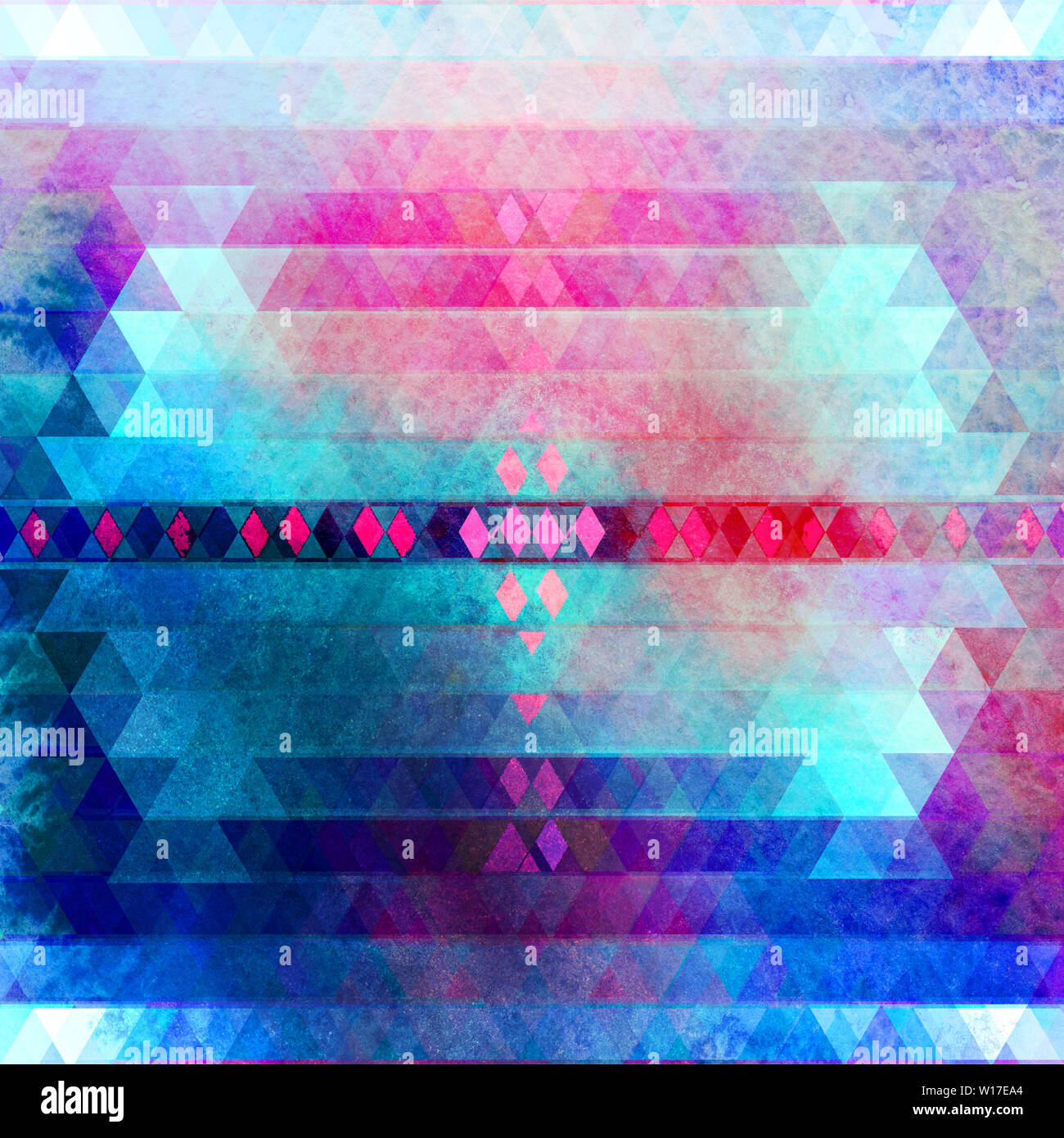 Watercolor abstract colorful background with geometry elements ...
