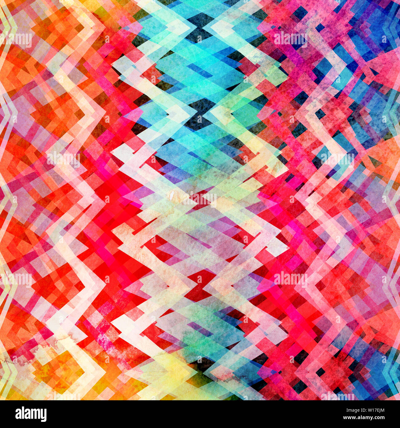Watercolor abstract colorful background with geometry elements ...