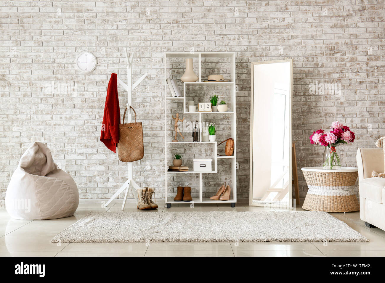 Stylish interior of modern hall Stock Photo - Alamy