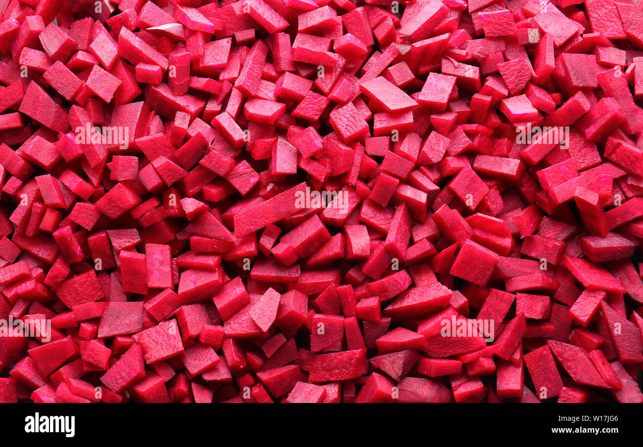 Pieces of fresh beet, closeup Stock Photo