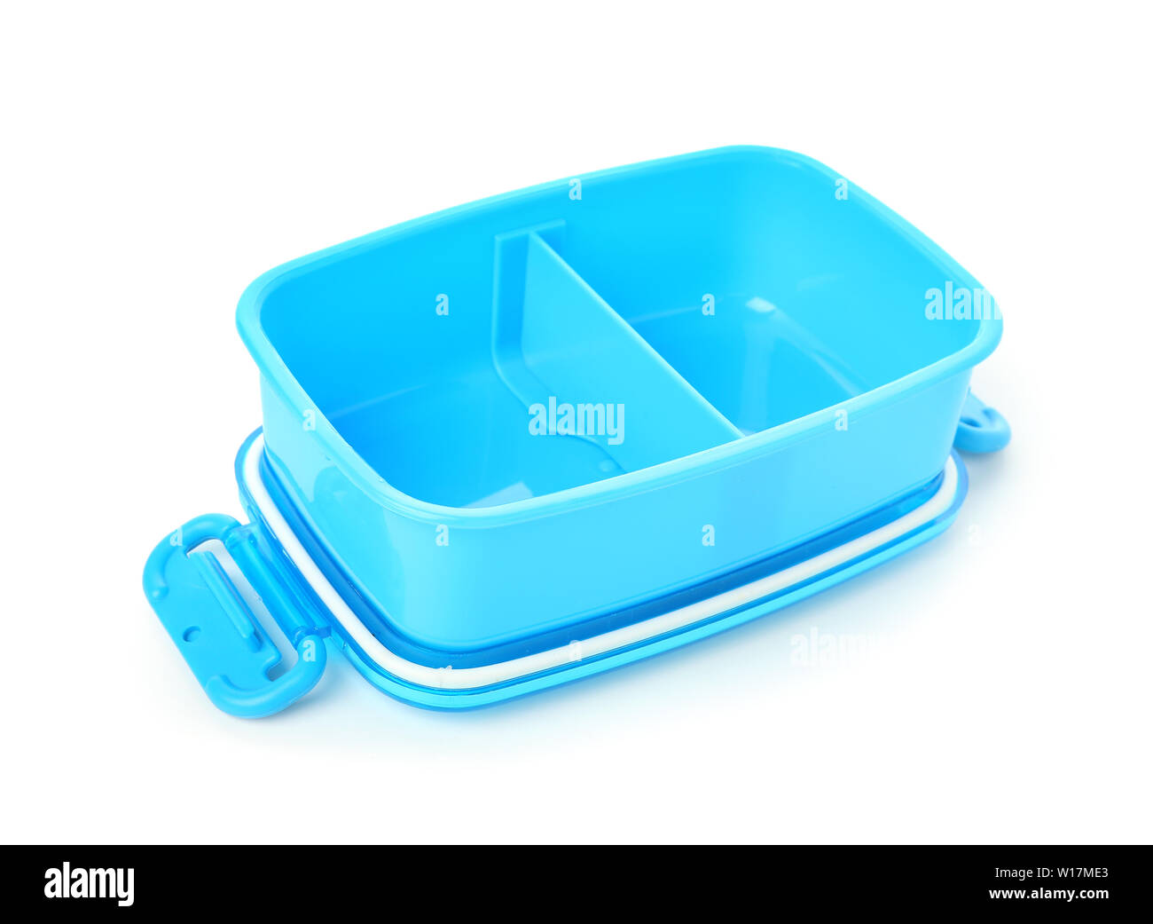 Empty school lunch box on white background Stock Photo Alamy