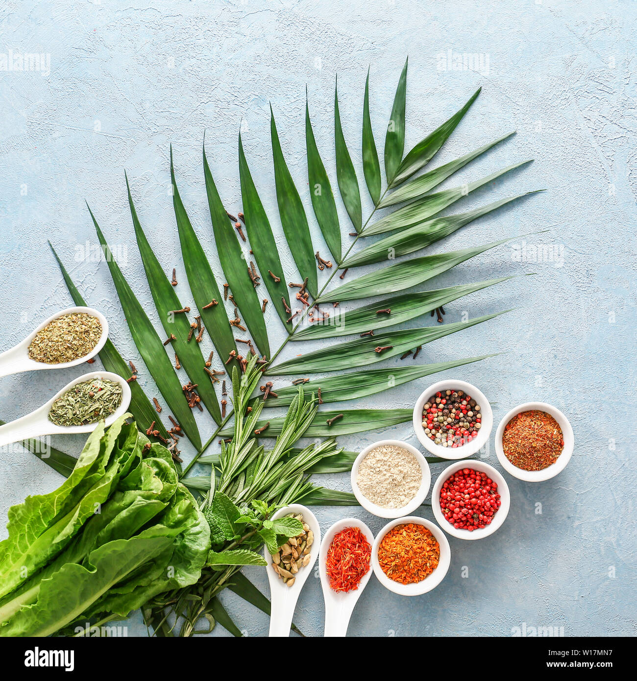 Diff Spices Tropical leaf different spices hi-res stock photography and images - Alamy