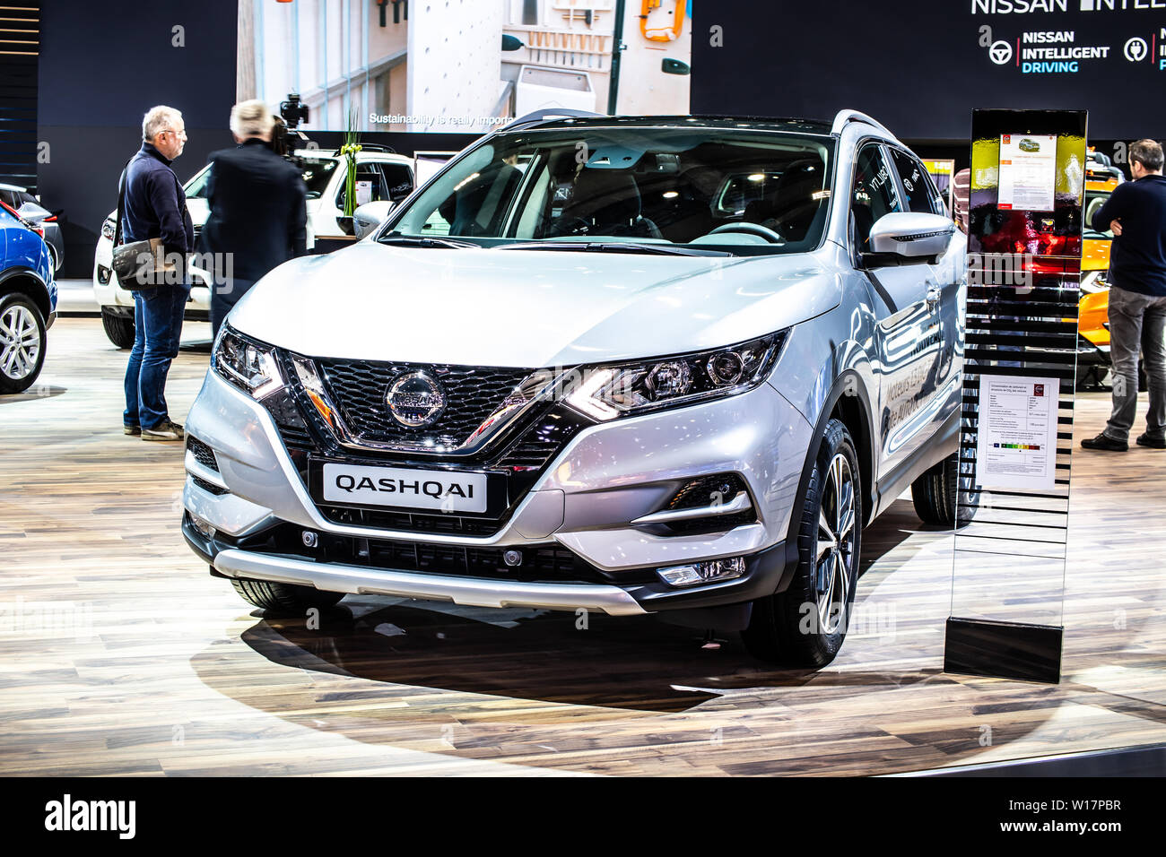 Brussels, Belgium, Jan 2019: Nissan Qashqai, Brussels Motor Show