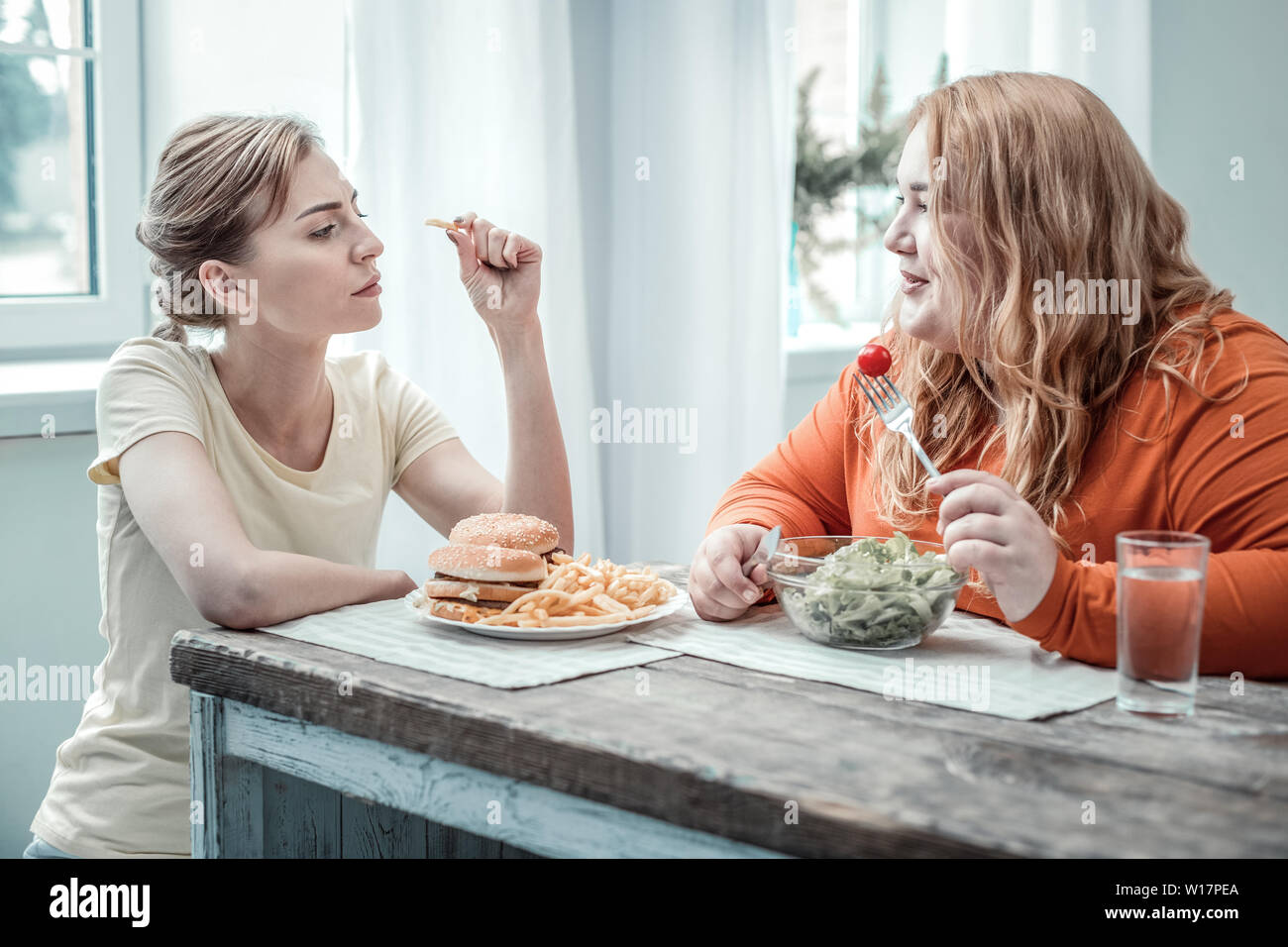 Image showcasing Kind girls thinking about changes in life Stock Photo - Alamy