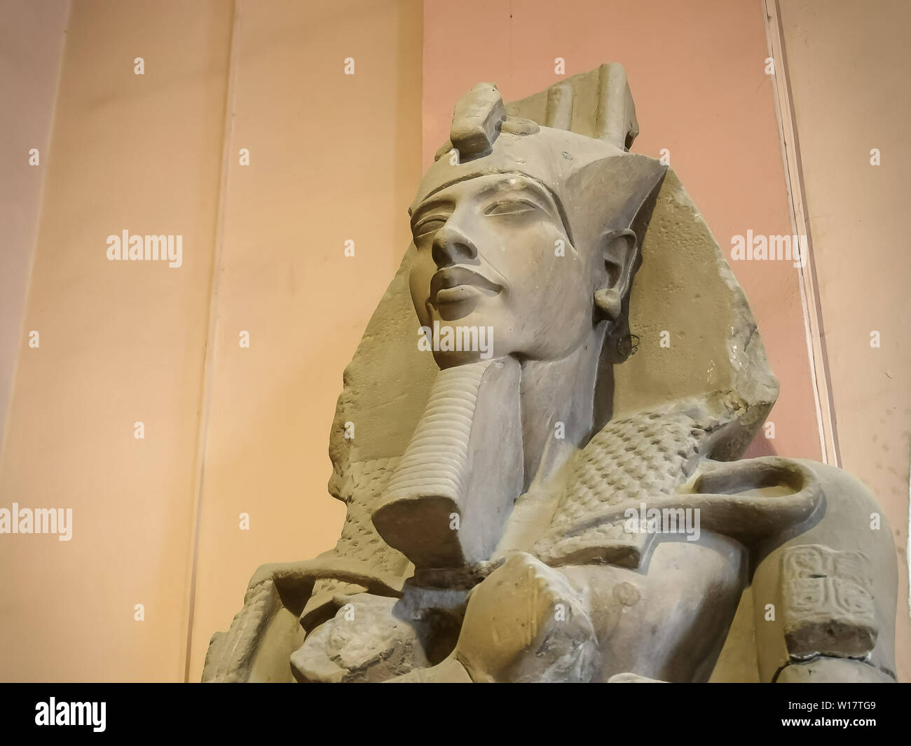 CAIRO, EGYPT- SEPTEMBER, 26, 2016: a statue of pharaoh akhenaten in cairo Stock Photo