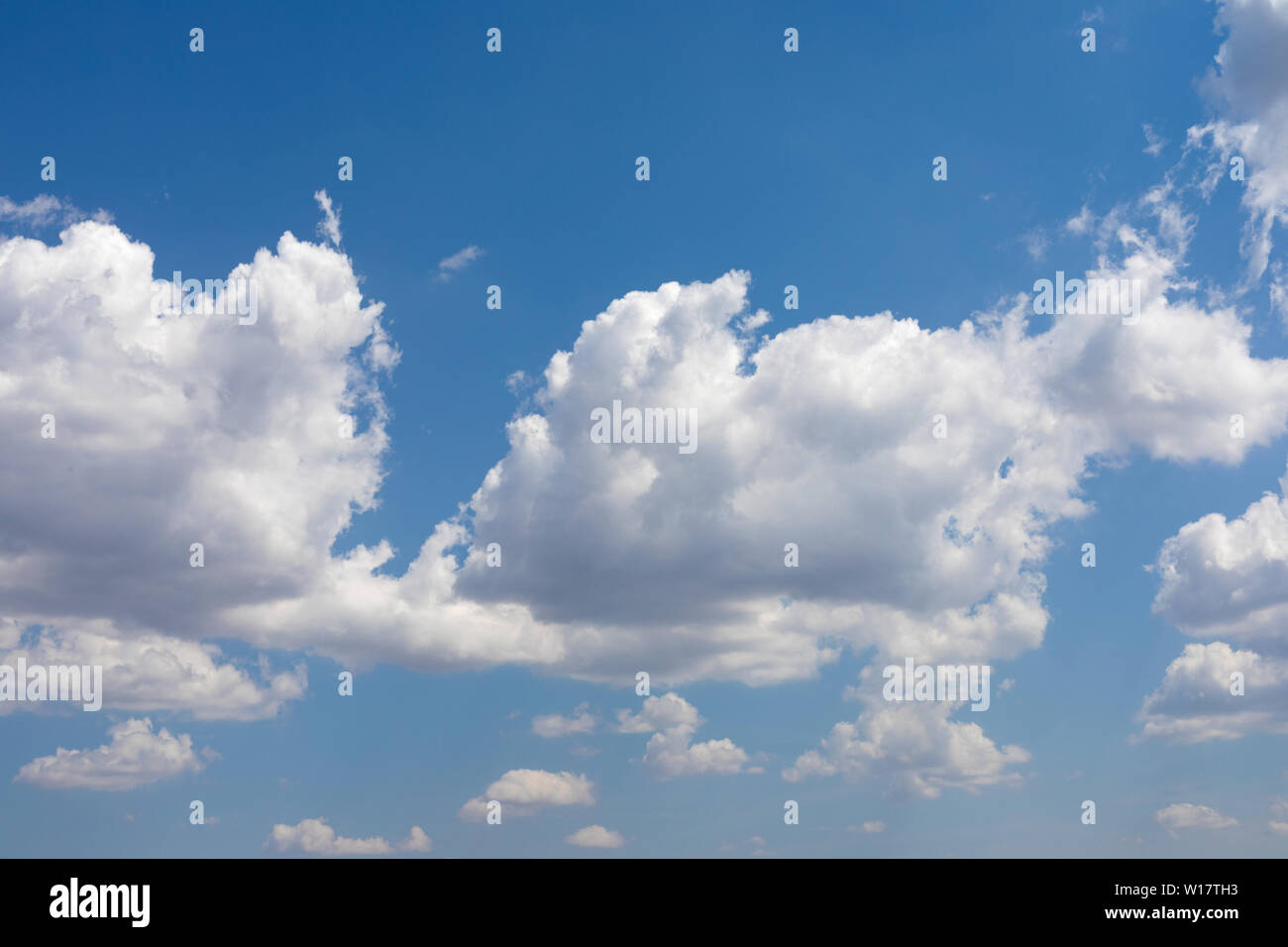 Beautiful scenic picture of the blue sky and white, fluffy clouds Stock ...