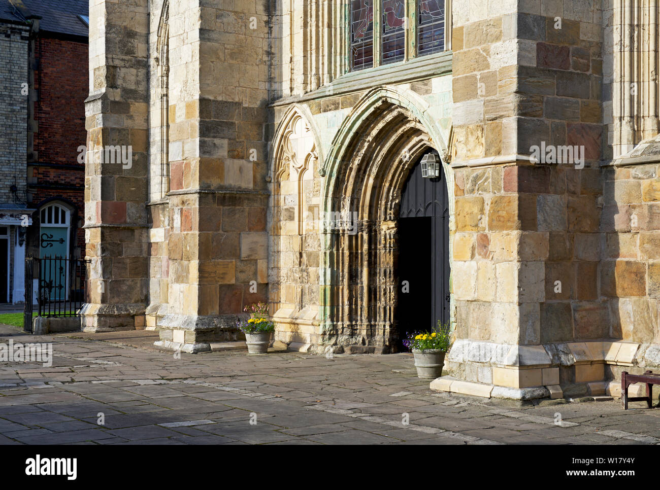 The West Door Of The Minster Howden East Yorkshire England Uk