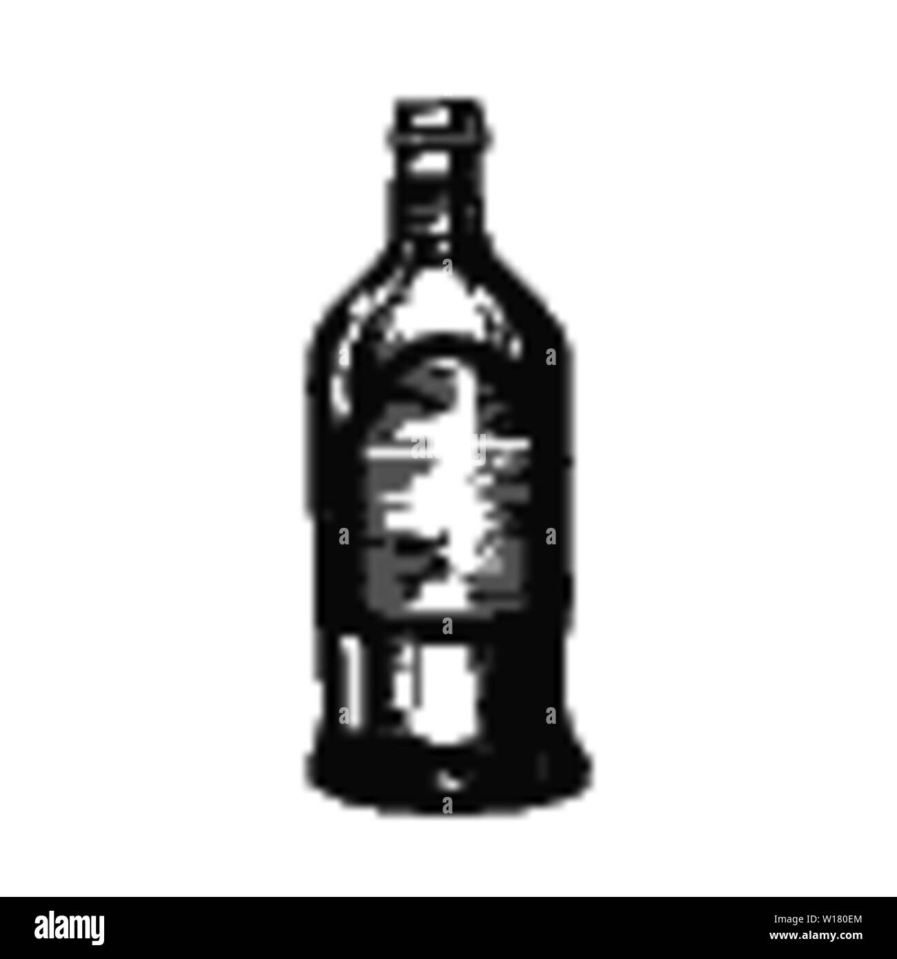 Closed Tall Classic Mexican Tequila Bottle Vector Stock Vector Image & Art Alamy