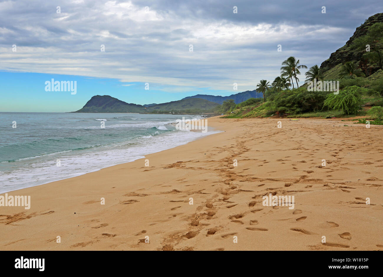 Nanakuli Beach, Oahu, Hawaii Stock Photo Alamy
