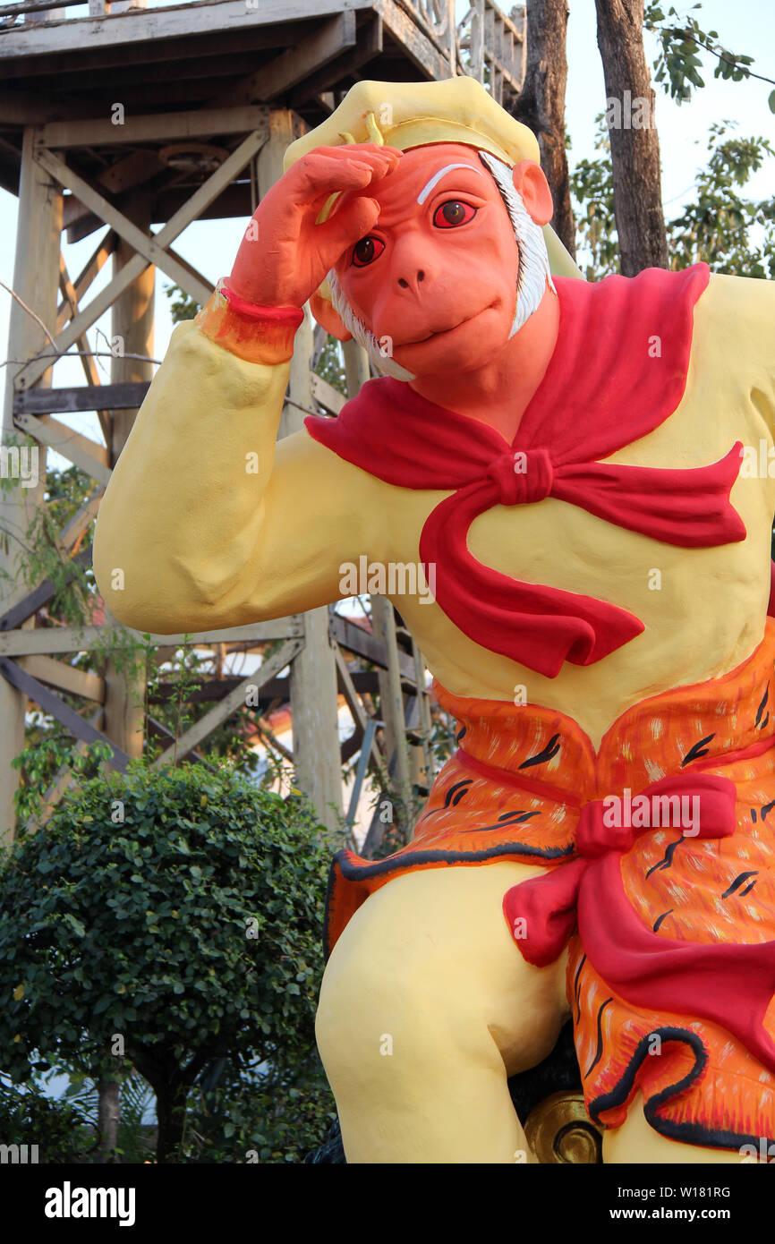 monkey statue in lopburi (thailand) Stock Photo