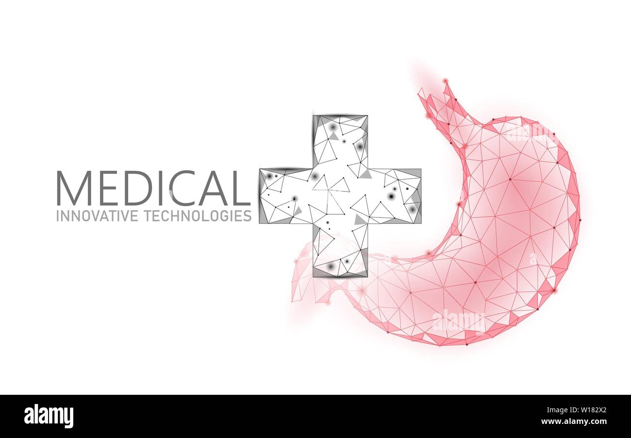 Medical cross symbol stomach doctor online concept. Medical consultation app. Web healthcare diagnosis drugstore network banner. Delivery market Stock Vector