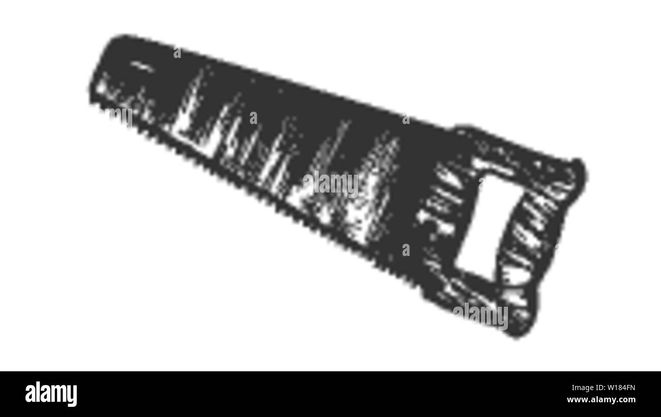 Hand Saw Woodworker Instrument Closeup Vector Stock Vector Image & Art