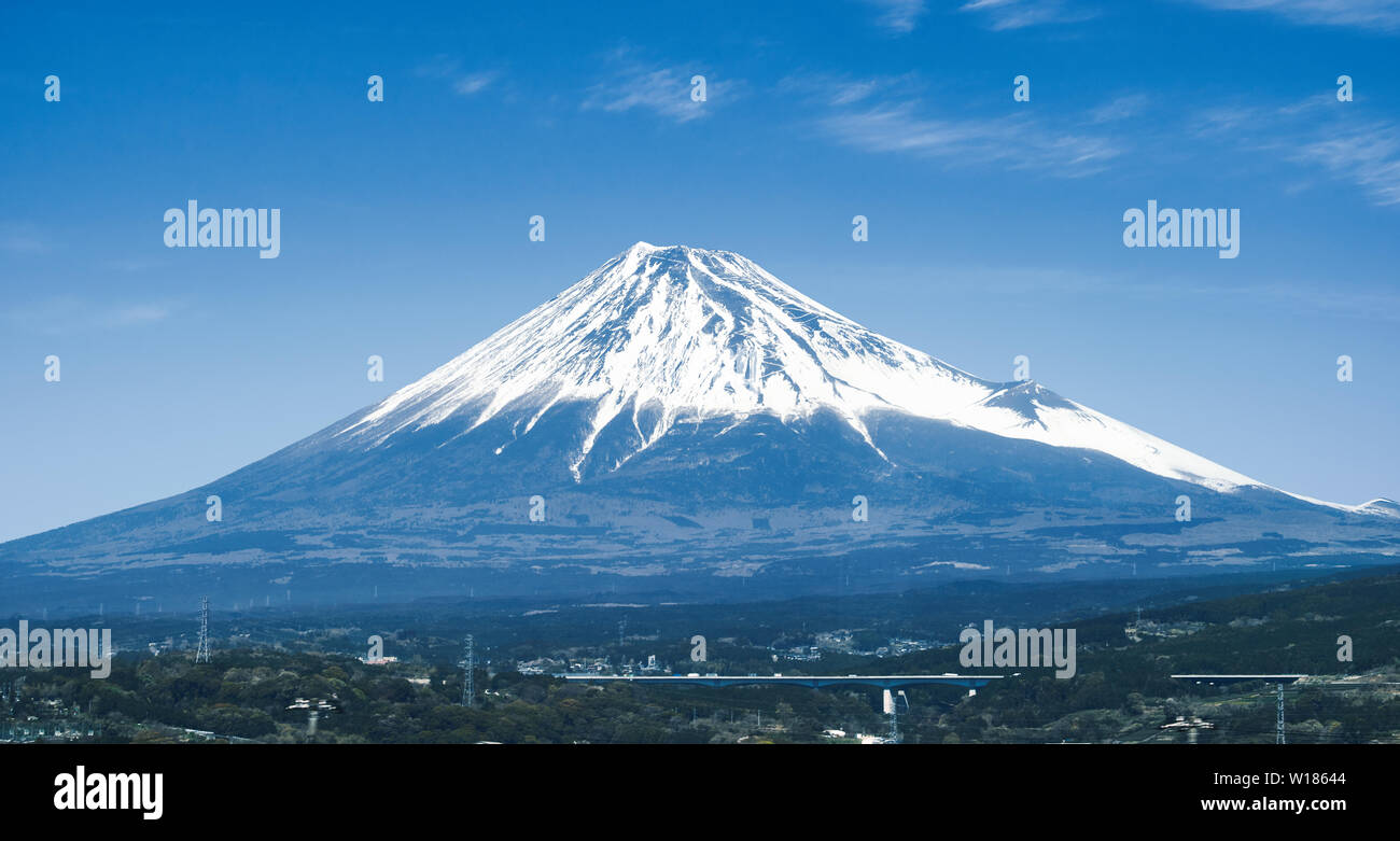 Close-up View of Mount Fuji, Japan Stock Photo