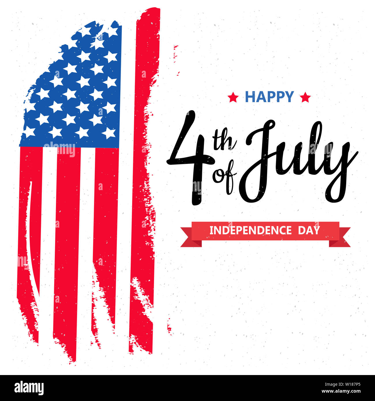 Happy independence day or 4th of July vector background or banner graphic Stock Photo