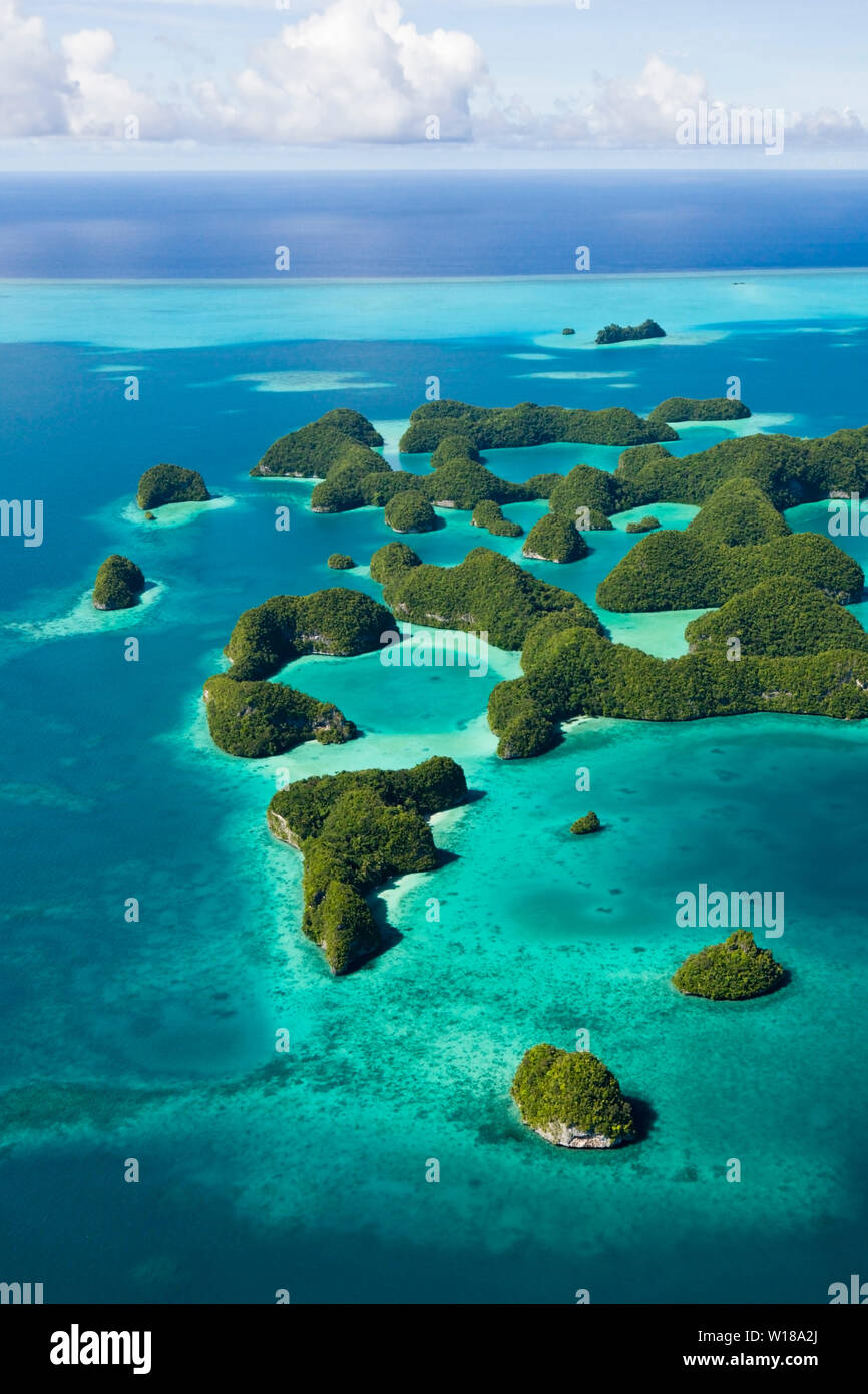 Seventy Islands of Palau, Pacific, Micronesia, Palau Stock Photo