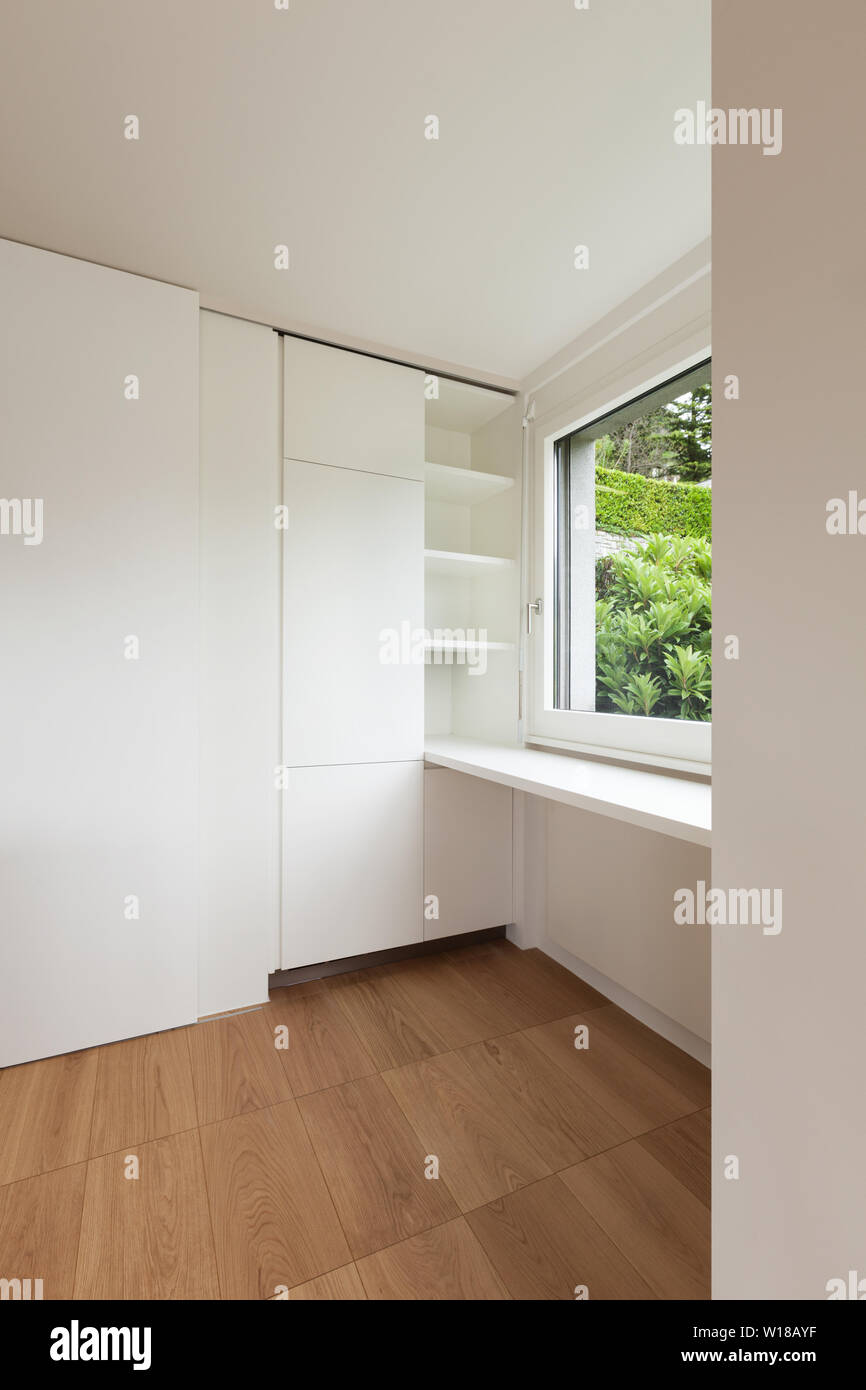 Architecture, empty room of a new apartment, detail Stock Photo Alamy