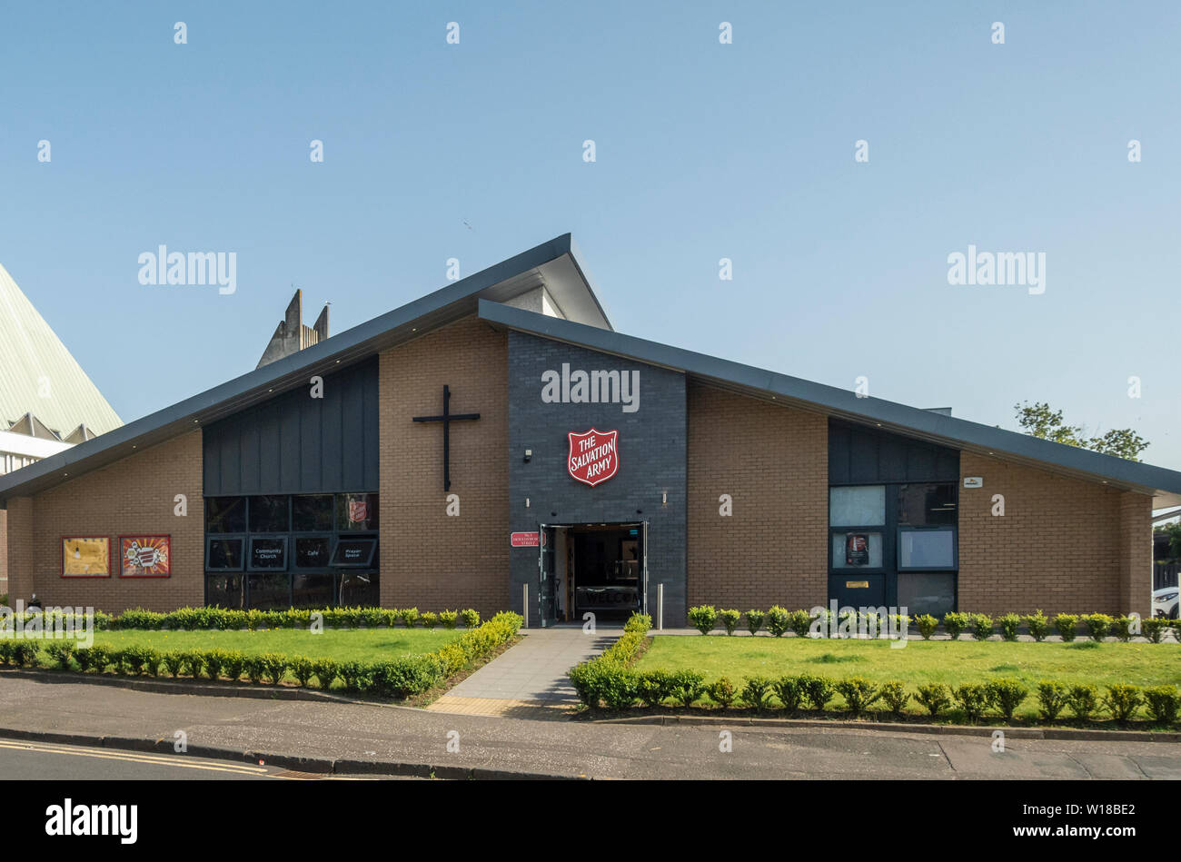 Extior of the Salvation Army City Centre Church and Beacon Cafe in the Anderston area of Glasgow, Scotland. Completed in 2015, Stock Photo