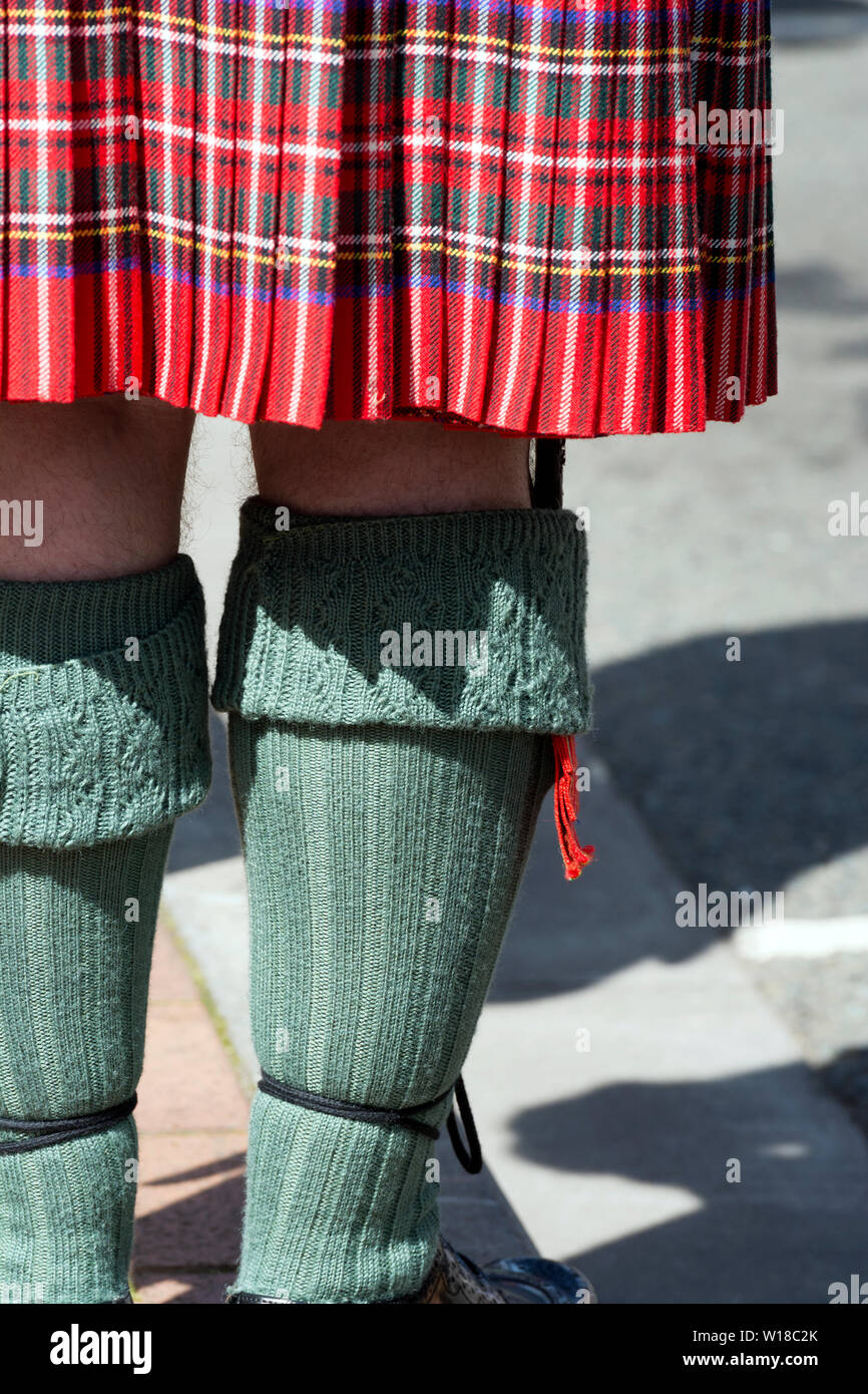 A man wearing traditional Scottish clothing Stock Photo