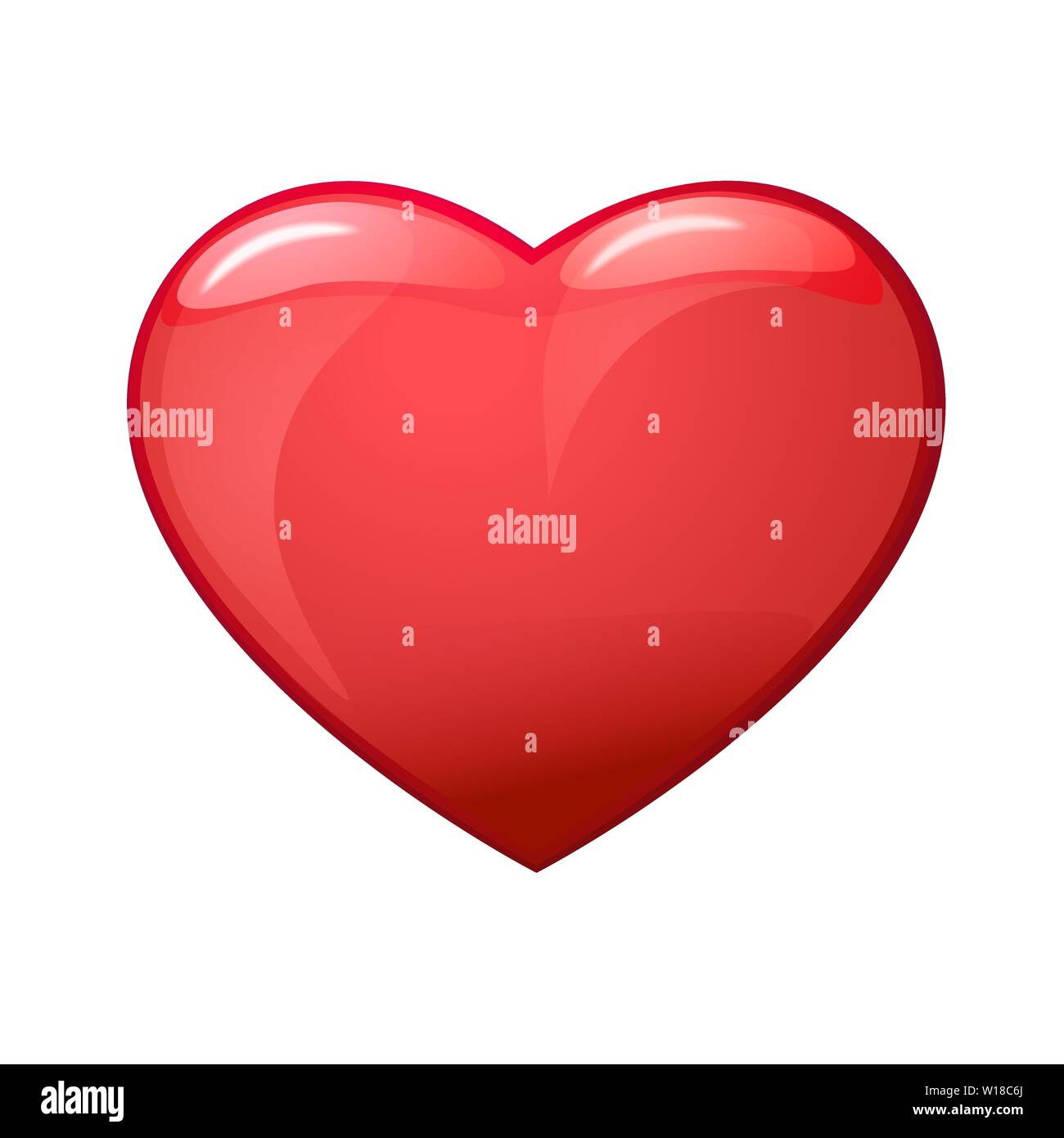 Realistic Red Valentine Heart Vector Stock Vector Image And Art Alamy