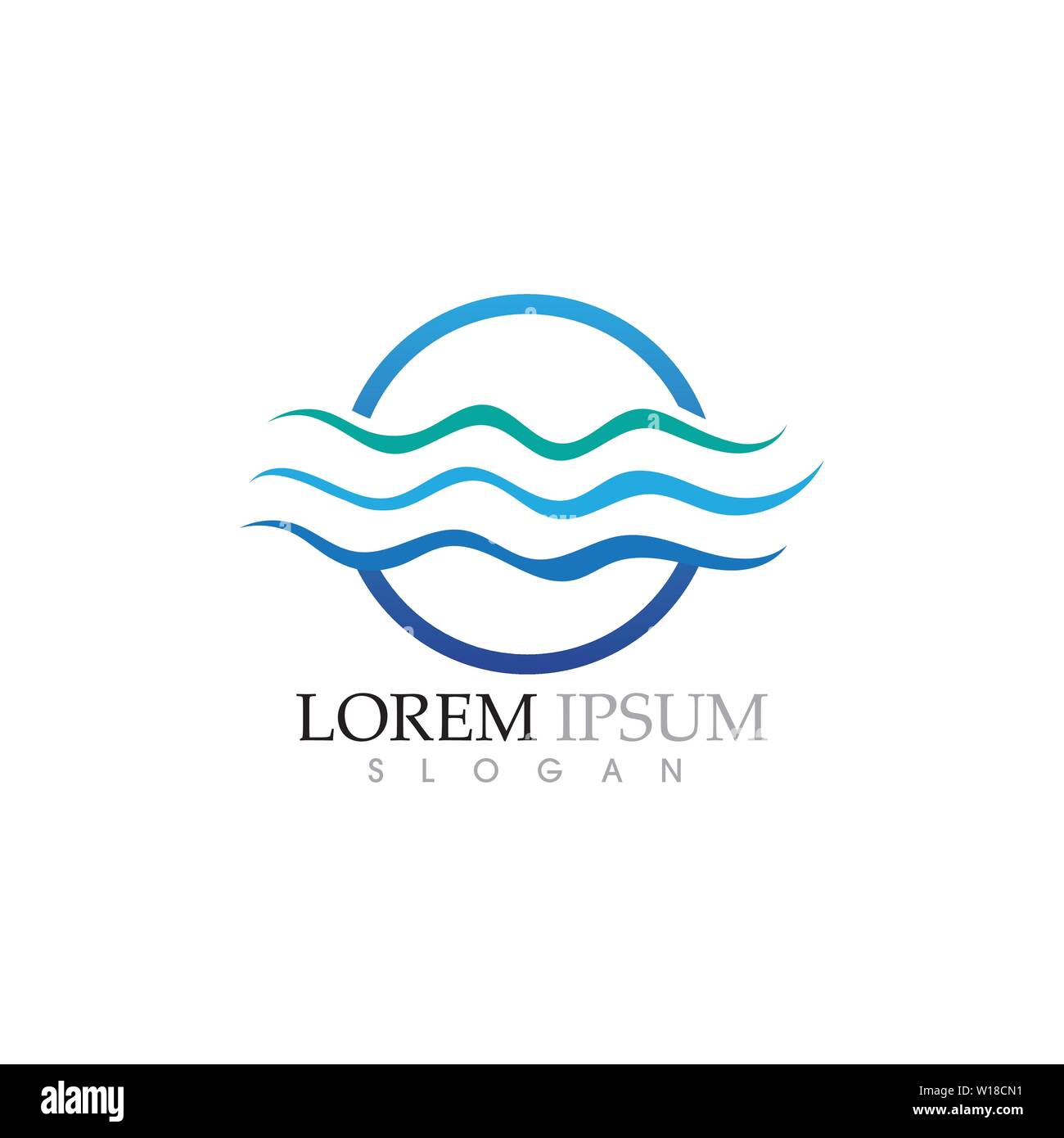 Water wave vector illustration logo Stock Vector Image & Art - Alamy