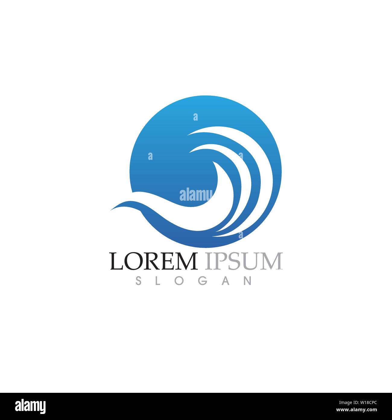 Water wave vector illustration logo Stock Vector Image & Art - Alamy