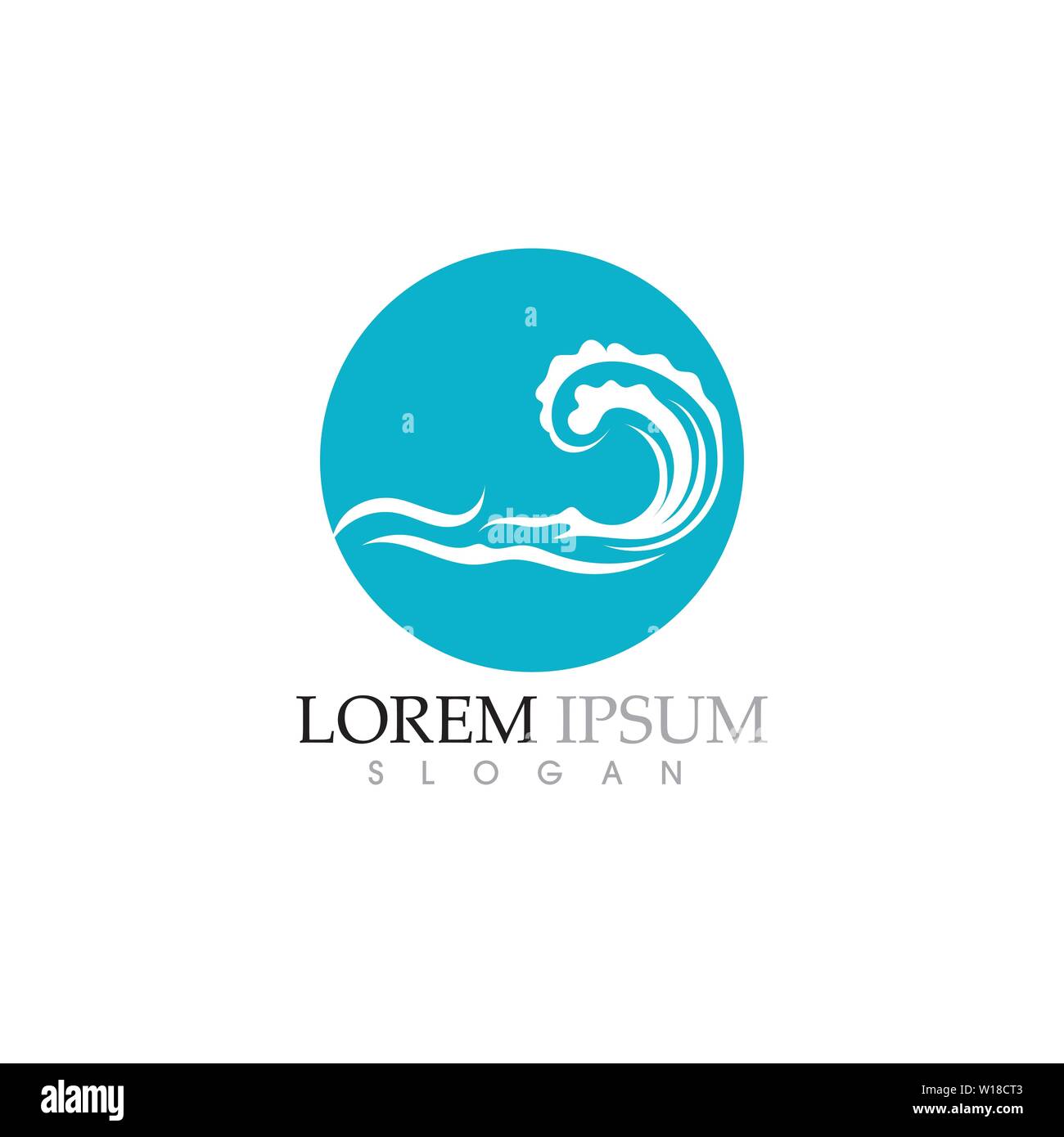 Water wave vector illustration logo Stock Vector Image & Art - Alamy