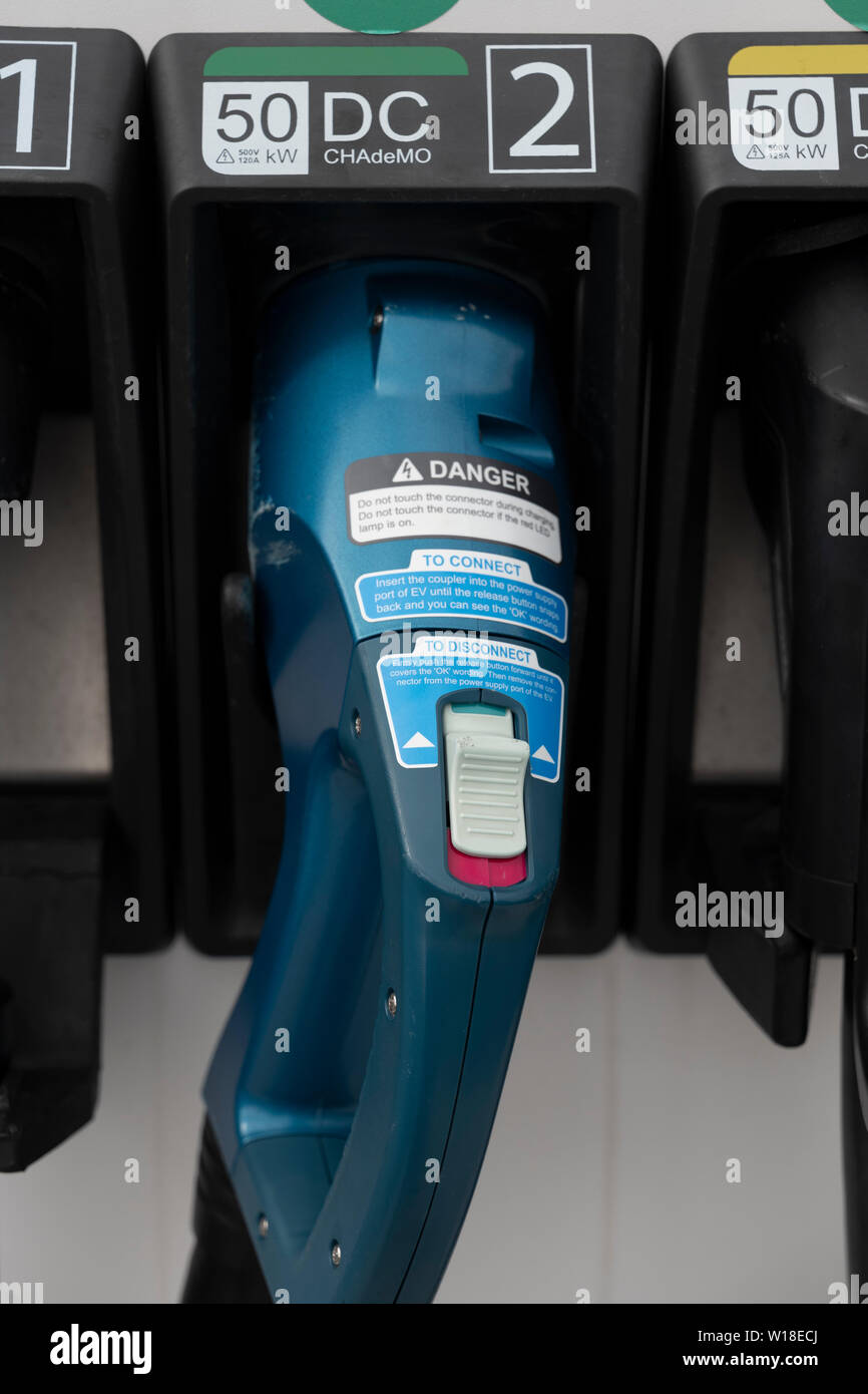 Electric car charging station in Andalsnes, Norway Stock Photo Alamy