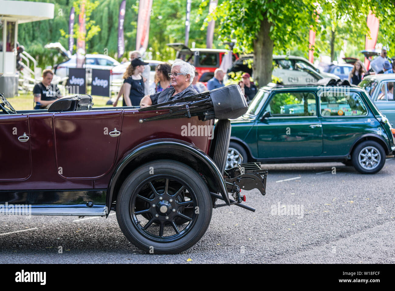 Bedford, Bedfordshire, UK June 2 2019. Fragment of The Austin Car. Austin Motor Company Limited