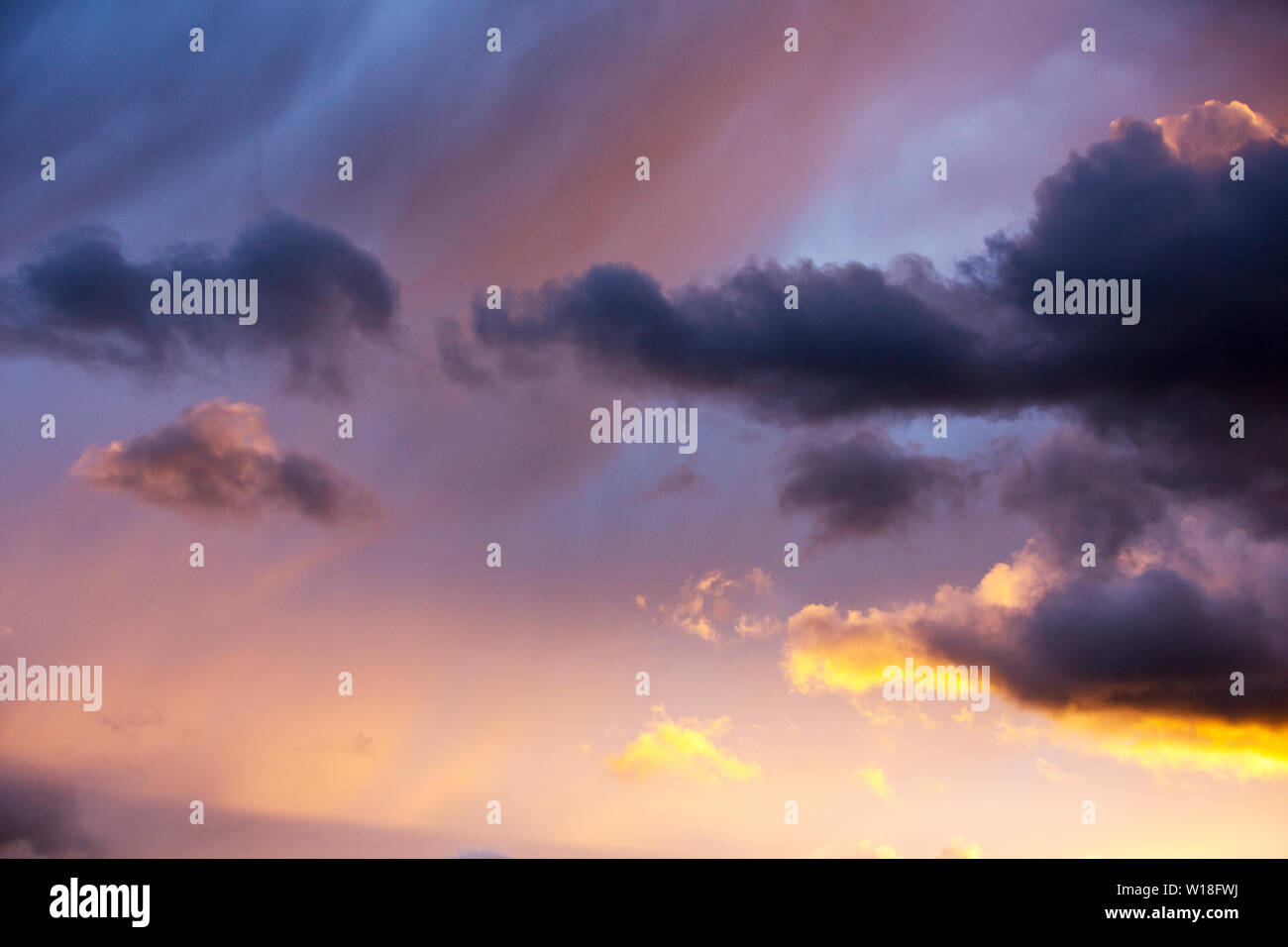 Clouds at sunset over Ambleside during stormy weather, Lake District, UK Stock Photo Alamy