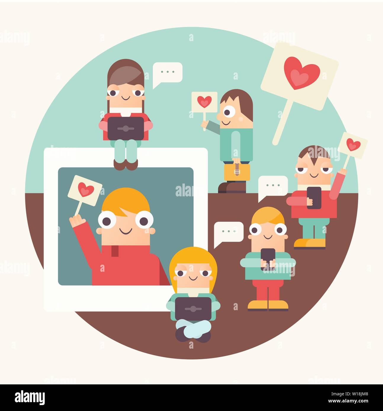 Social Networking Stock Vector