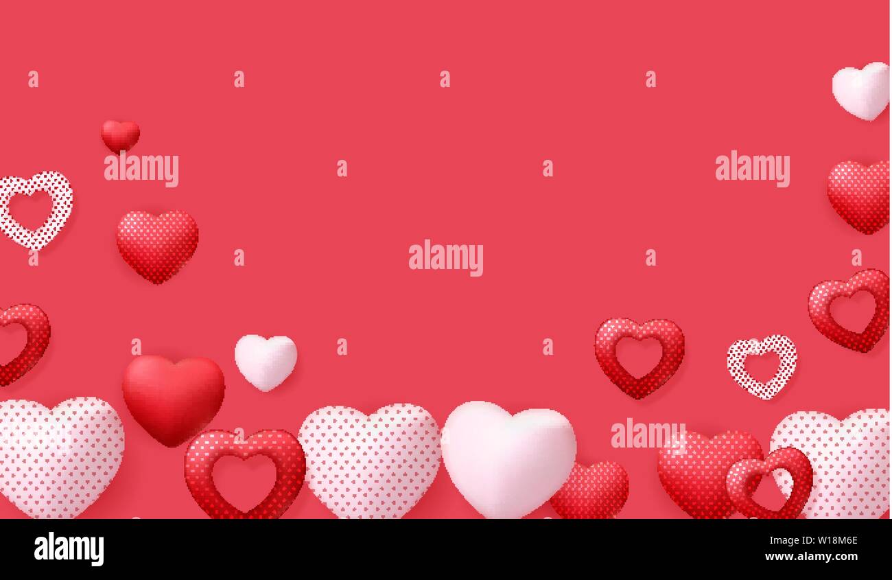 Happy Valentines Day Card with Heart. Vector Illustration Stock Vector ...