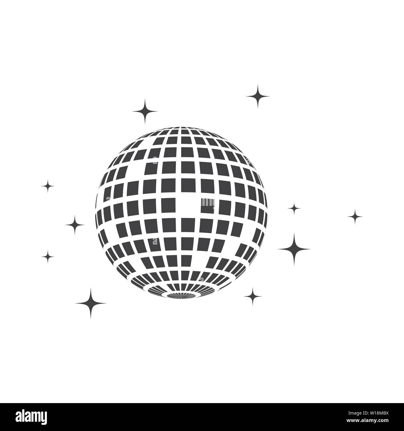 Disco ball vector icon illustration design template Stock Vector Image ...