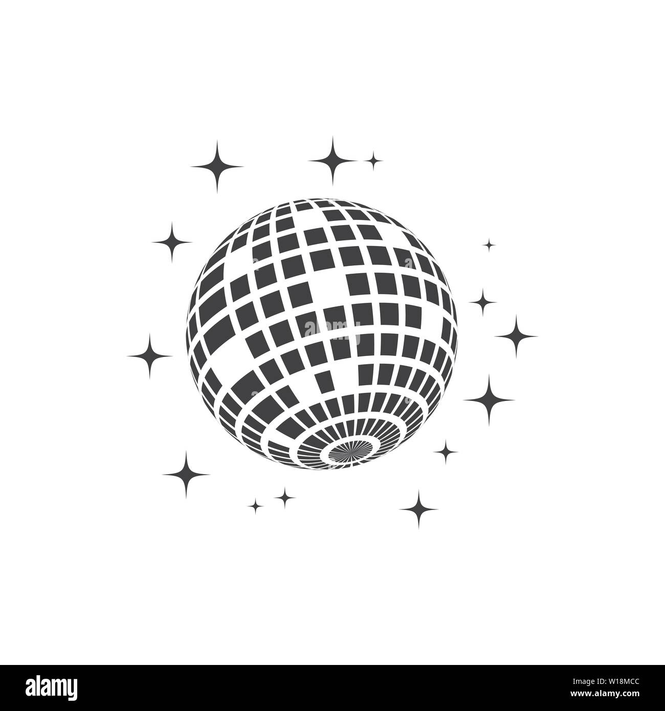 Disco ball vector icon illustration design template Stock Vector Image ...