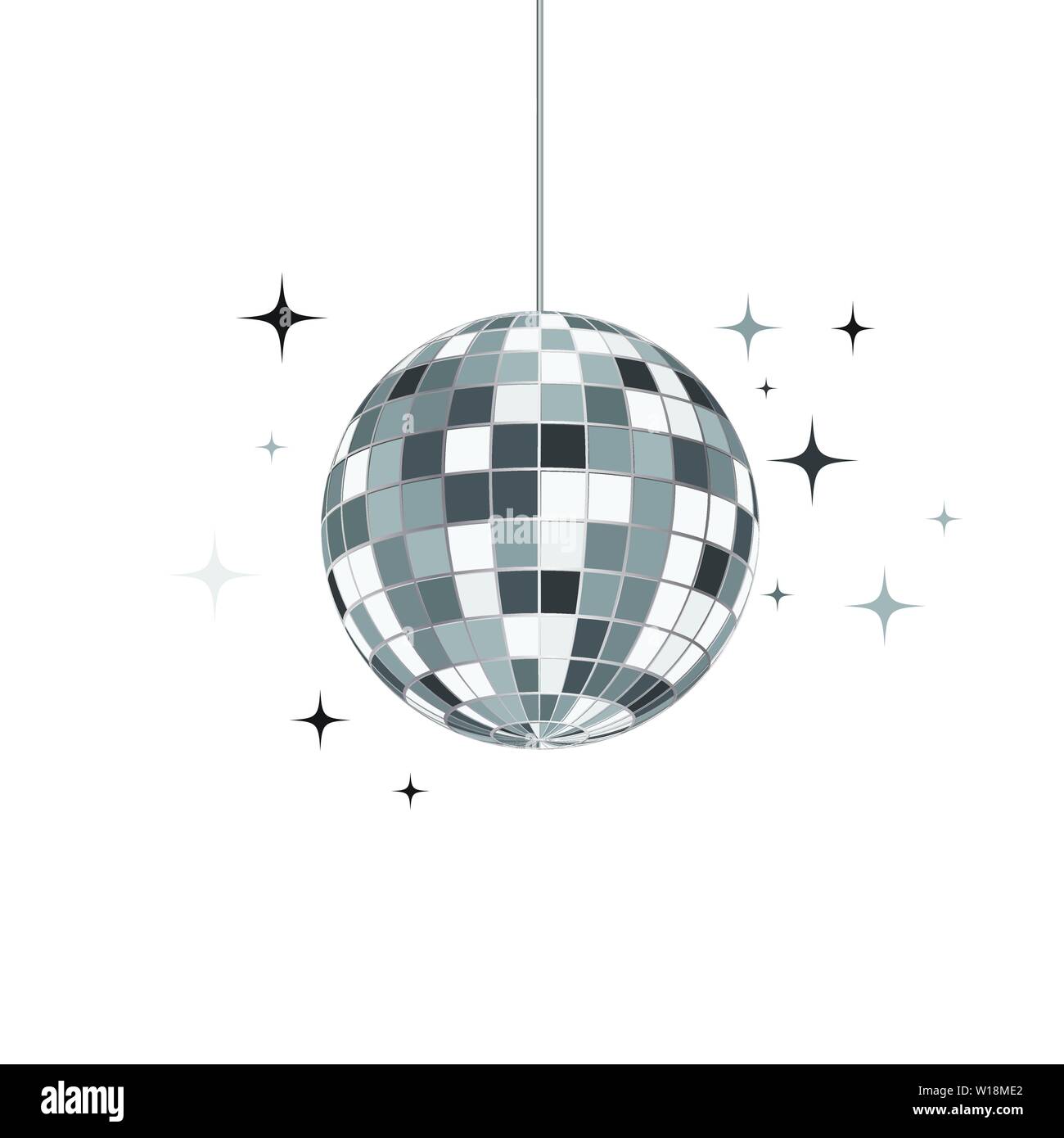Disco ball vector icon illustration design template Stock Vector Image ...