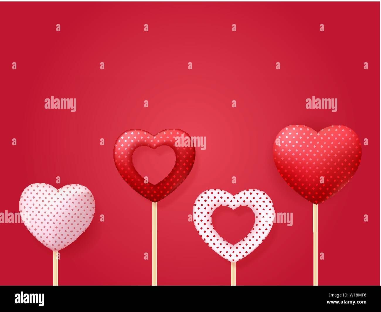 Happy Valentines Day Card with Heart. Vector Illustration Stock Vector ...