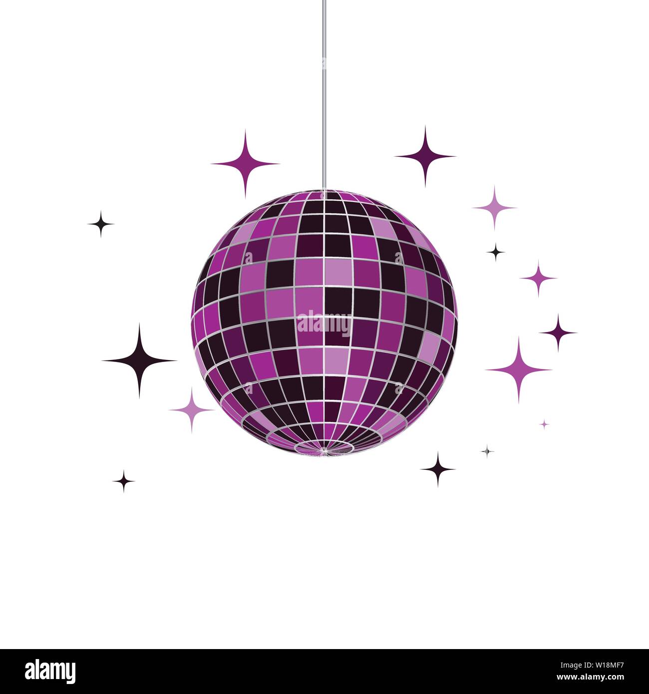 Disco ball vector icon illustration design template Stock Vector Image ...