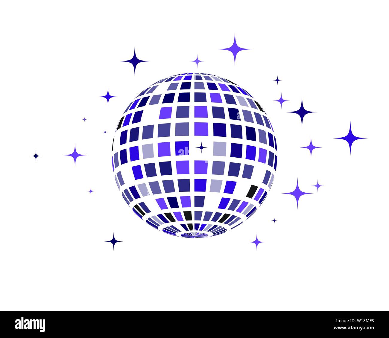 Disco ball vector icon illustration design template Stock Vector Image ...