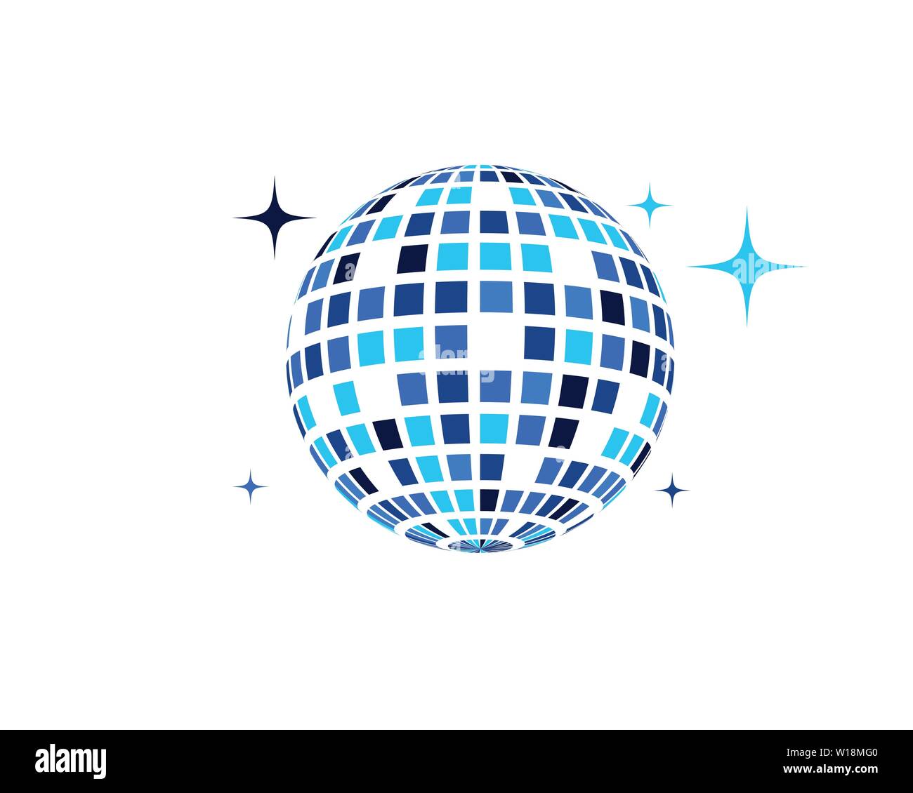 Disco ball vector icon illustration design template Stock Vector Image ...