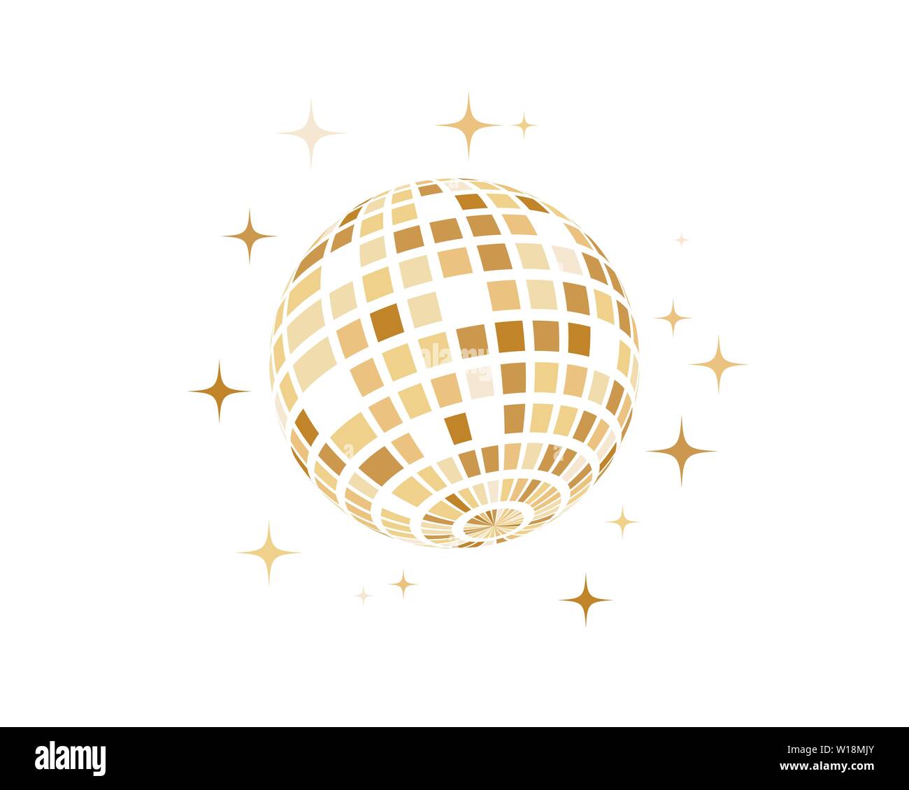 Disco ball vector icon illustration design template Stock Vector Image ...