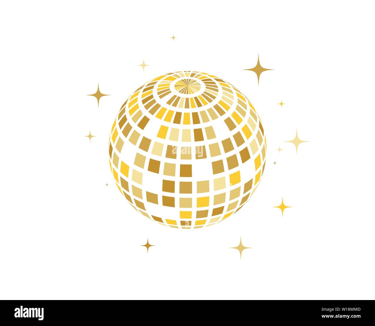 Disco ball vector icon illustration design template Stock Vector Image ...
