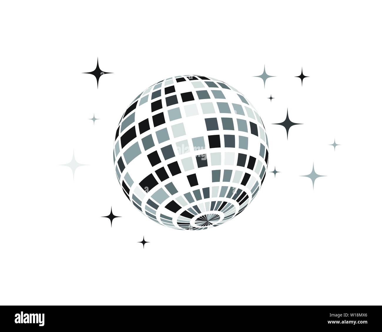 Disco ball vector icon illustration design template Stock Vector Image ...