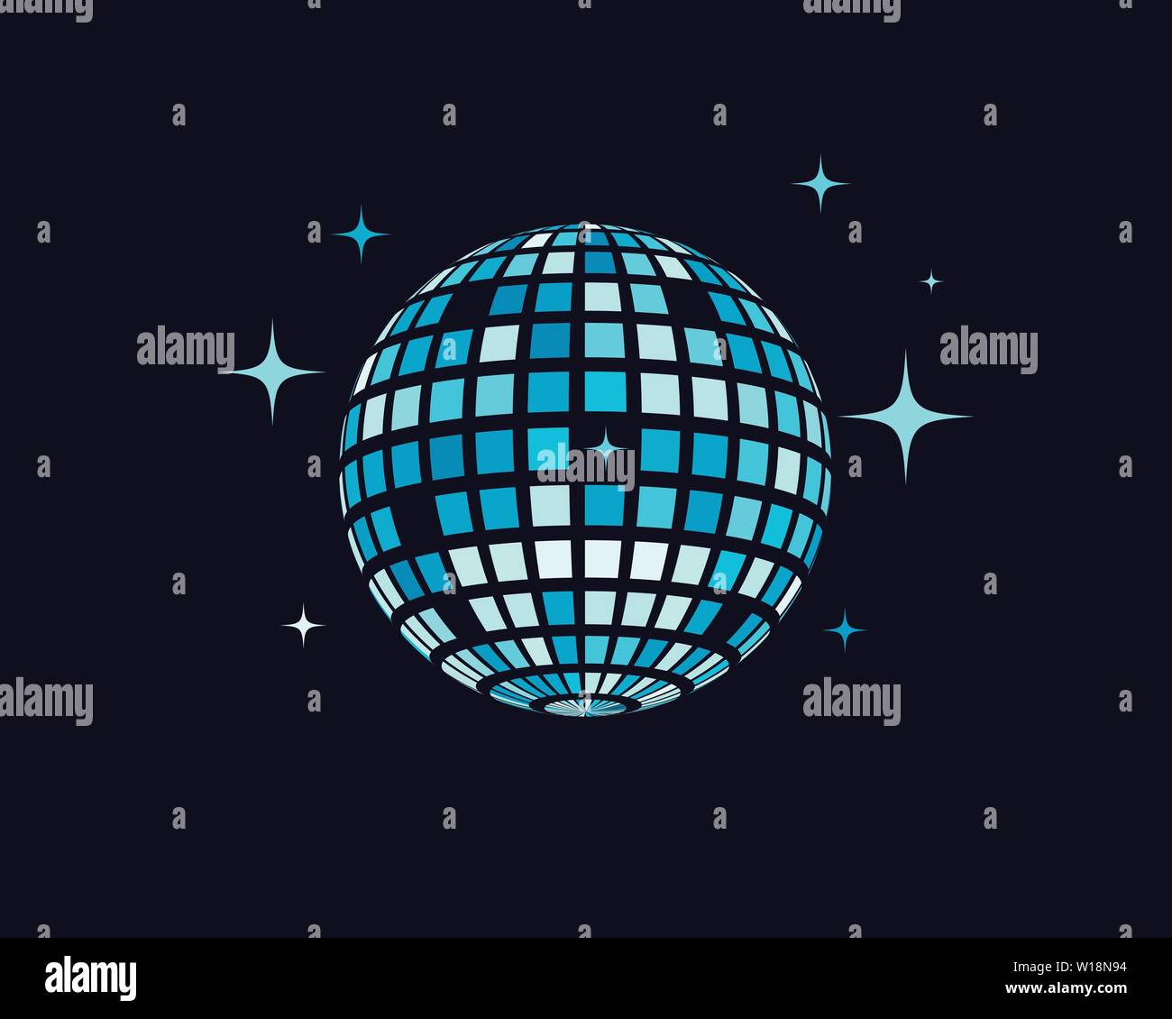 Disco ball vector icon illustration design template Stock Vector Image ...
